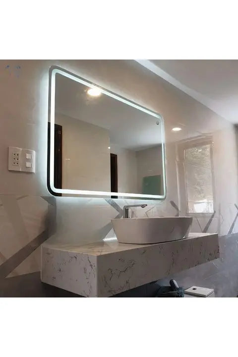 Nova Style : Miroir RECTANGULAIRE Bright de salle de bain avec LED