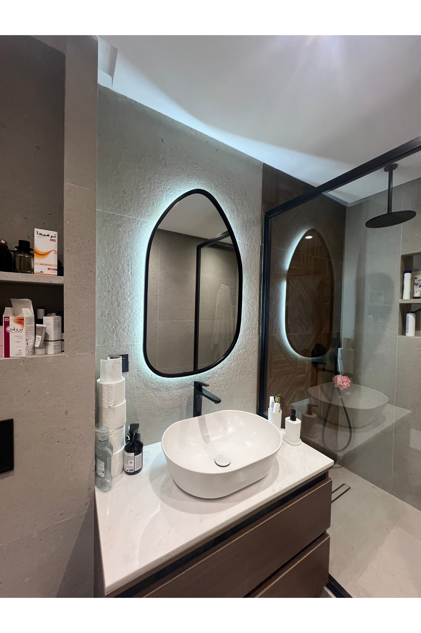 Nova Style: Miroir PEAR II CM Miroir de salle de bain