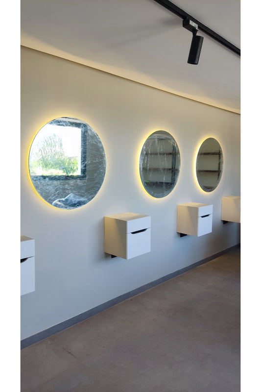 Nova Style : Miroir ÉCLIPSE Rond de salle de bain avec LED