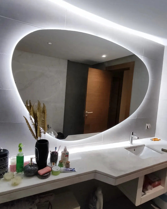 Miroir de salle de bain au Maroc - Galet Antibuée & Anticorrosion