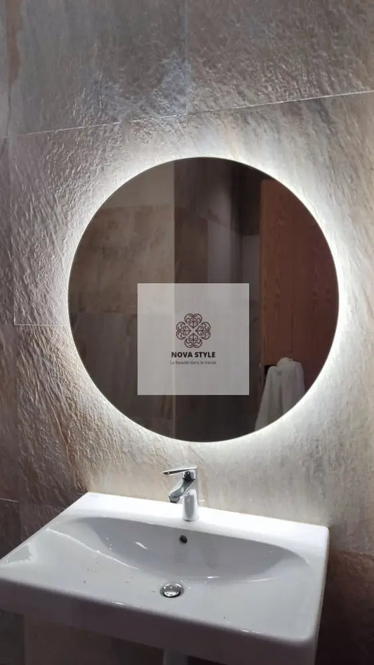 Nova Style : Miroir ÉCLIPSE Rond de salle de bain avec LED