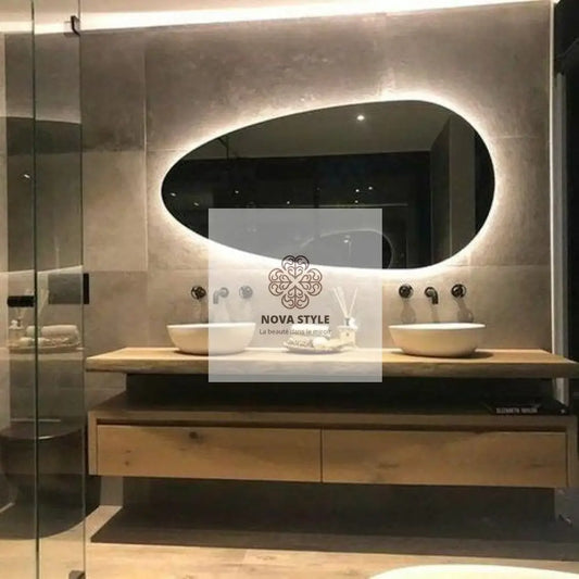 Nova Style : Miroir GALET II de salle de bain avec LED