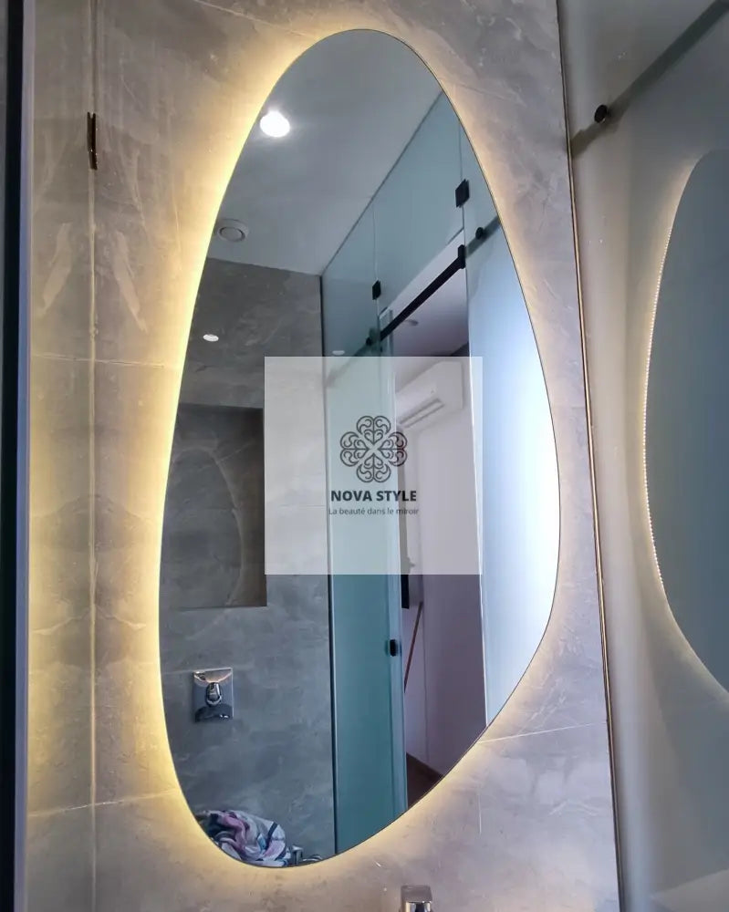 Nova Style: Miroir Galet Vertical De Salle Bain