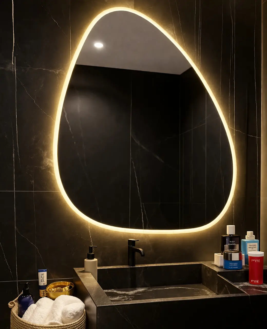 Miroir de salle de bain anti-buée et anticorrosion : Miroir ÉCLAT NovaStyle