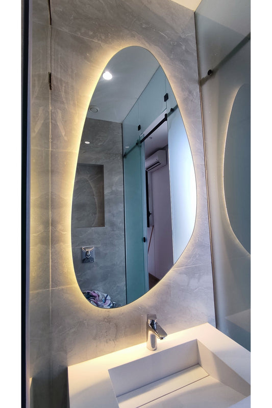 Nova Style: Miroir Galet Vertical De Salle Bain