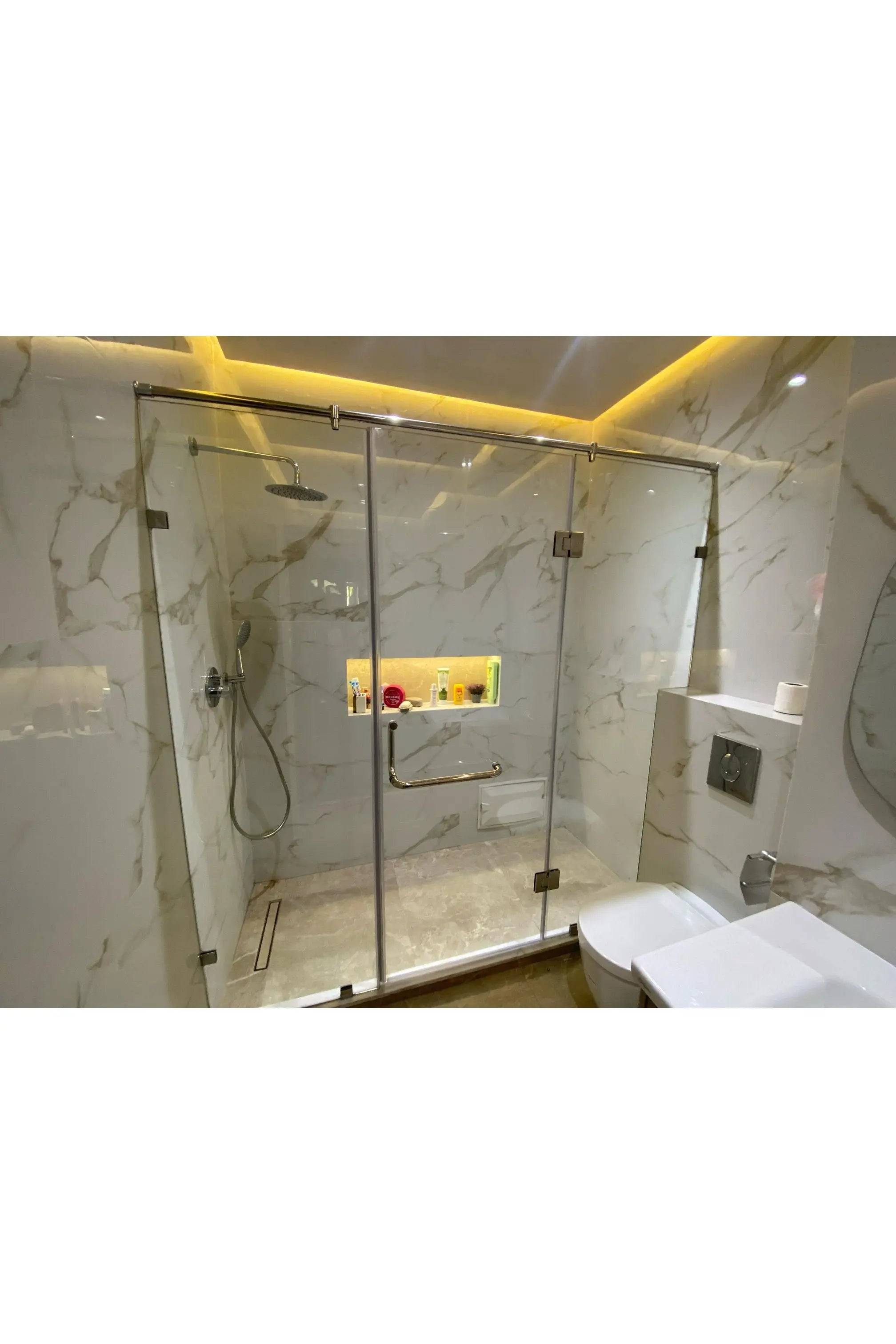 Douche italienne en forme droite