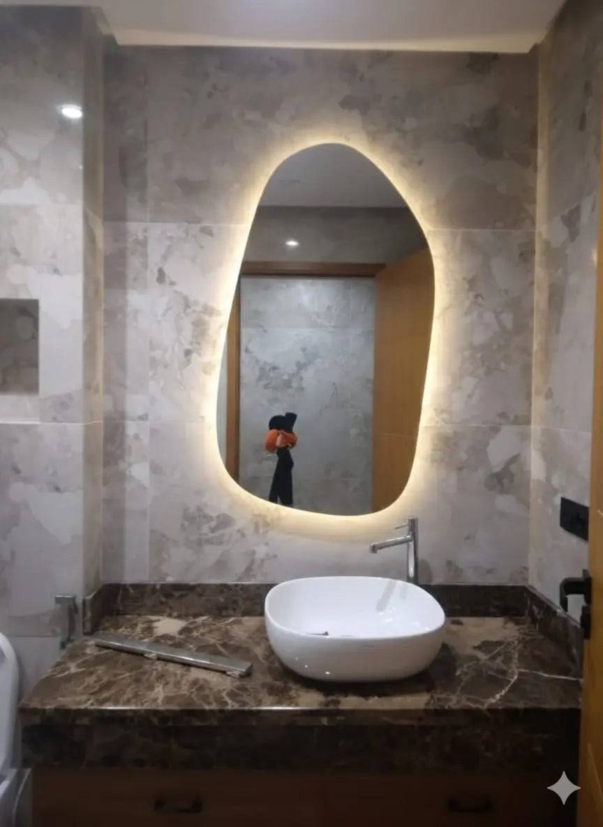 Miroir salle de bain maroc Nova Style : PEBBLE