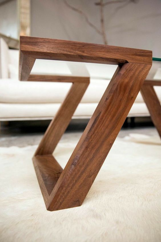 Table De Séjour En Bois Hêtre Et Verre Trempé Séjour Bois Verre