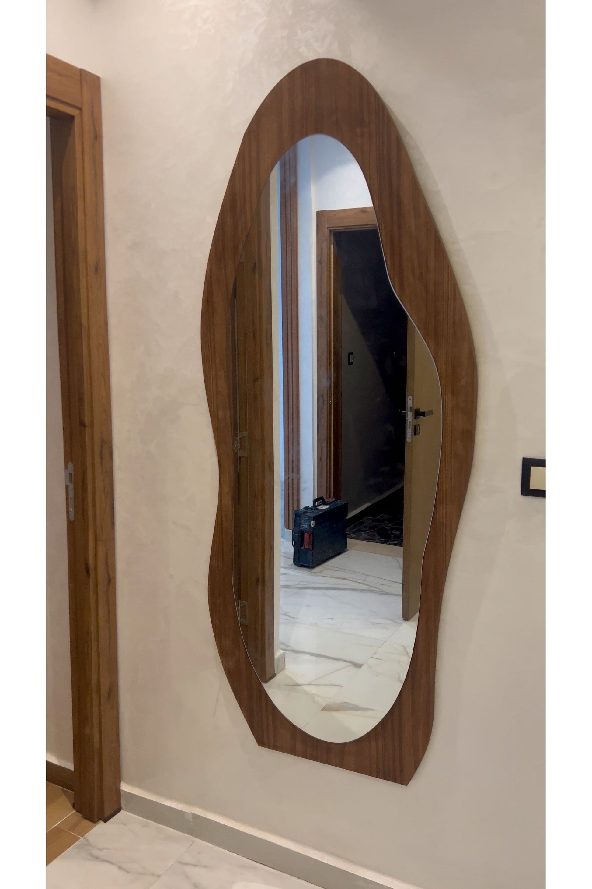 Nova Style: Miroir ELVIS WOODY Miroir de salon et dressing