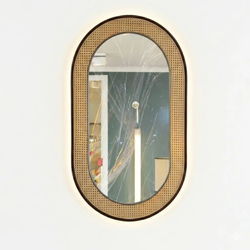 Miroir ROTIN LED - Salon & Entrée NovaStyle