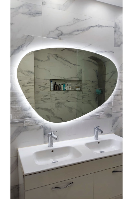 Nova Style : Miroir GALET de salle de bain avec LED