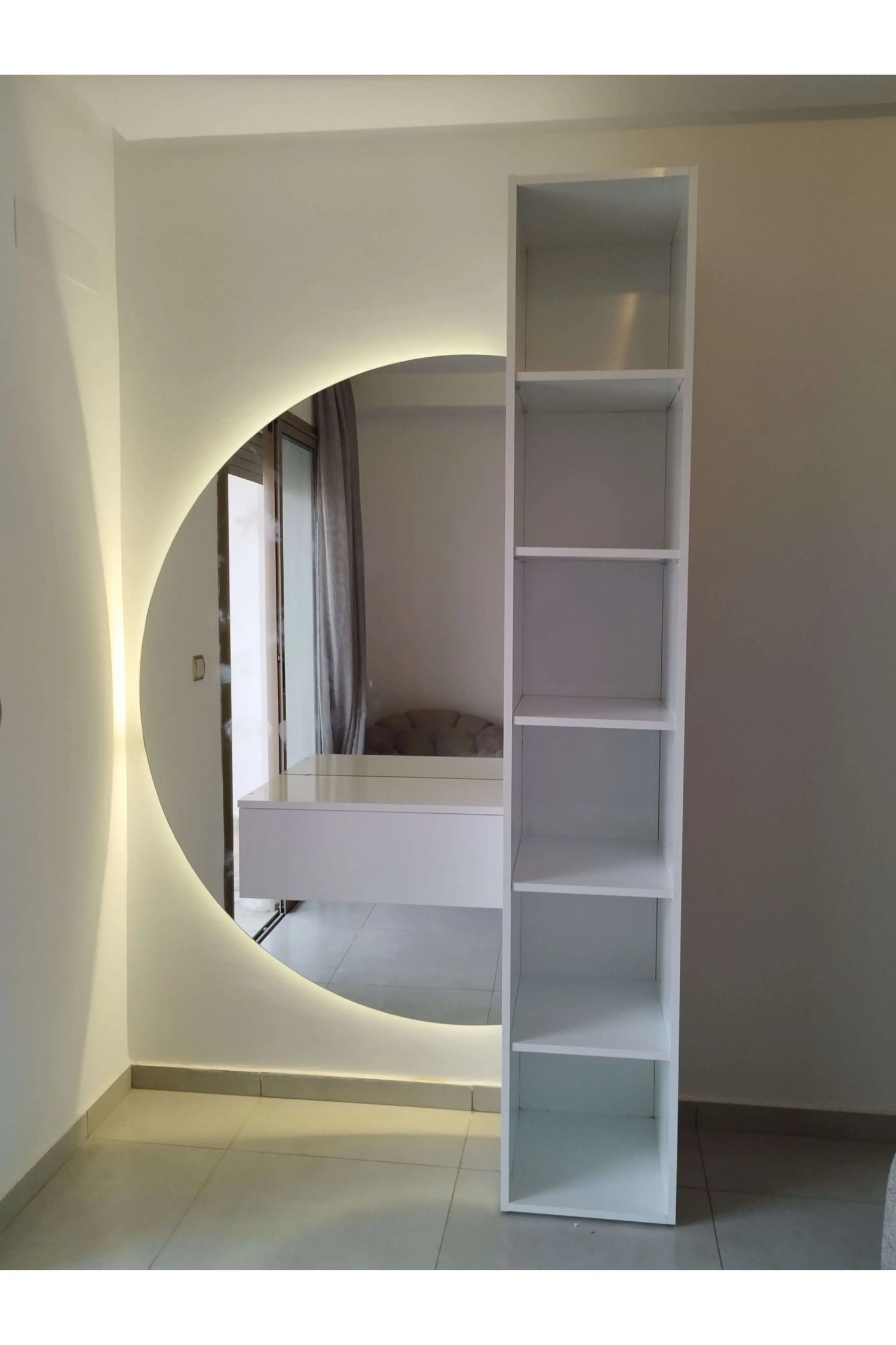 Nova Style: Ensemble Meuble et Miroir rétroéclairé Consoles et Miroirs d’Entrée