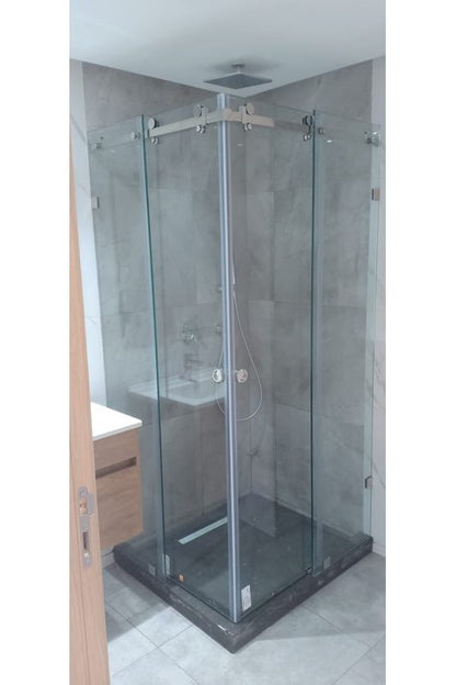Douche Italienne en L verre trempé Douche italienne en verre trempé