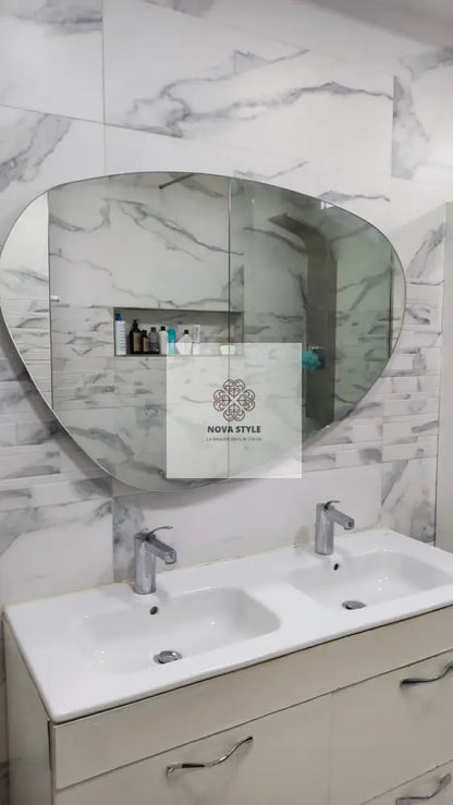 Nova Style : Miroir GALET de salle de bain avec LED