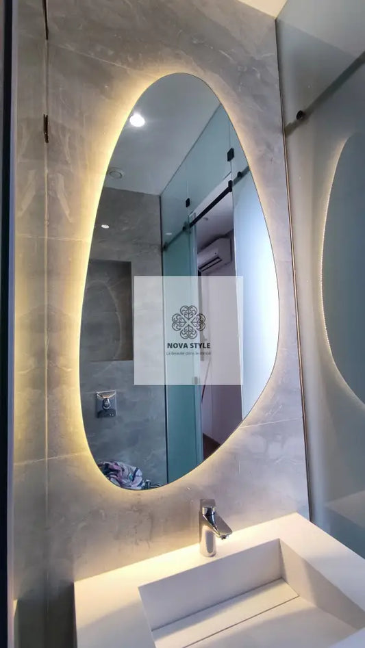 Nova Style: Miroir Galet Vertical De Salle Bain