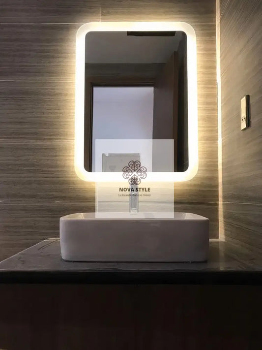 Nova Style : Miroir Lightning réctangulaire de salle de bain avec LED