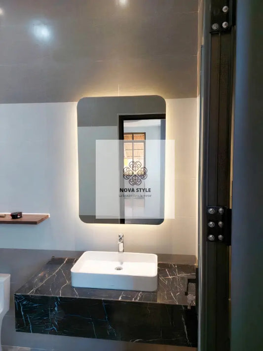 Nova Style : Miroir RECTANGULAIRE de salle de bain avec LED