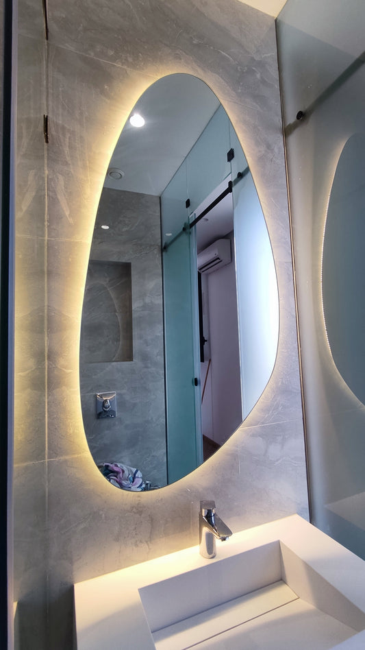 Nova Style: Miroir Galet Vertical De Salle Bain