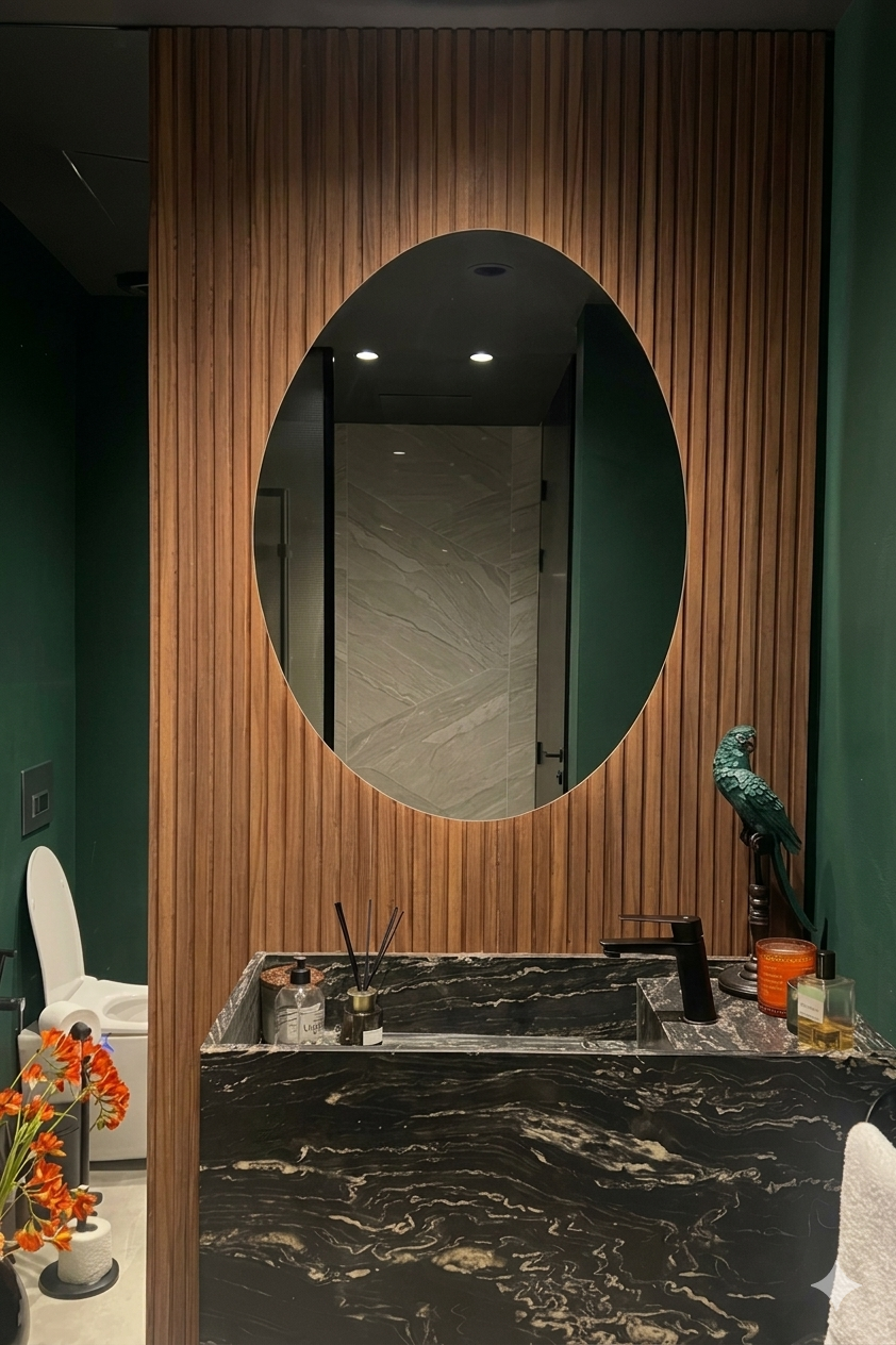 Miroir de salle de bain anti-buée et anticorrosion : Miroir NOURA de NOVA STYLE